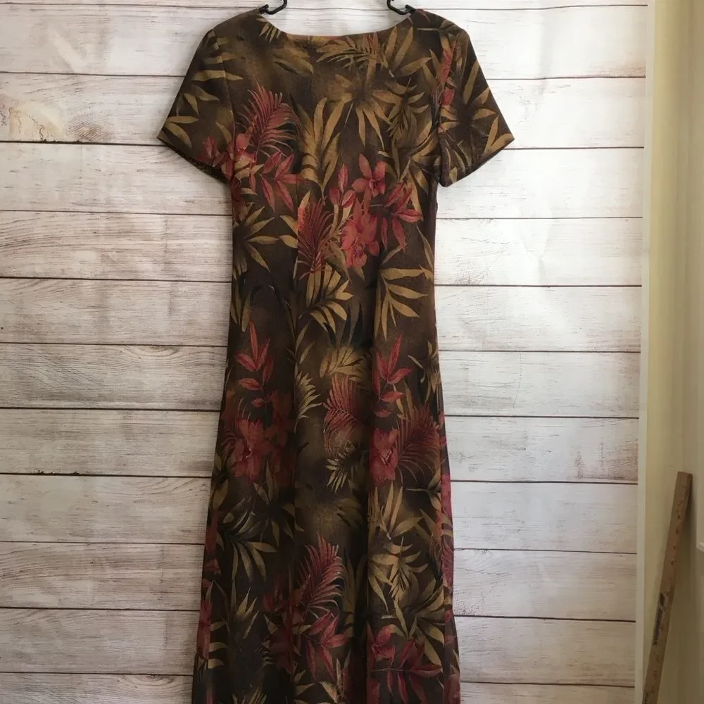 VIRGO‎ FLORAL/LEOPARD PRINT MAXI DRESS